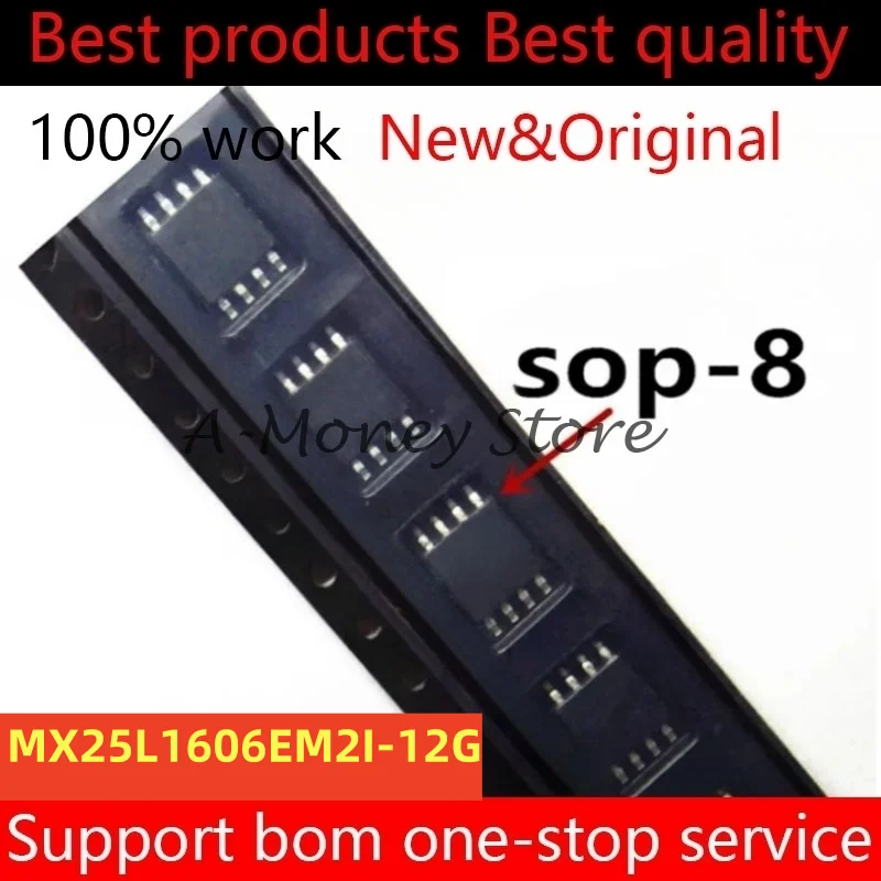 (10pcs)25L1606E 25L1606EM2I-12G MX25L1606EM2I-12G sop-8