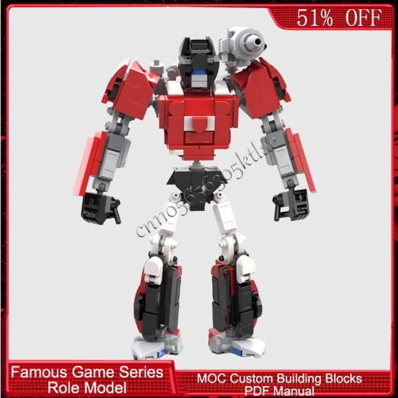 352 PCS Brickheadz Swipe Edge Bot MOC Customize Modular Building Block Brick Popular Model Design Kids DIY Toy Christmas Gift