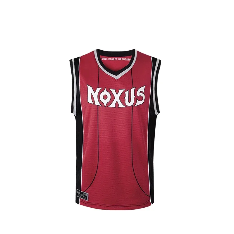 Slam Master School Equipo de baloncesto Tops Camisa Juego LOL League Noxus Chaleco Ropa deportiva Uniforme Jerseys MN7