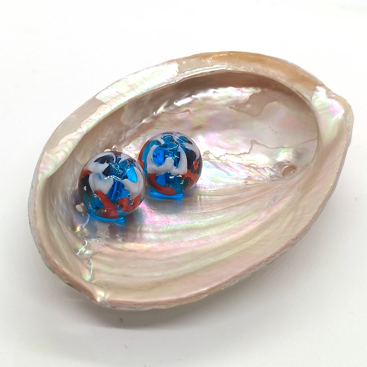 Ocean Fish Lampwork Glass Beads 14mm Blue Sea Charms 2pcs 4pcs for DIY Jewelry Making Bracelet Necklace Gift