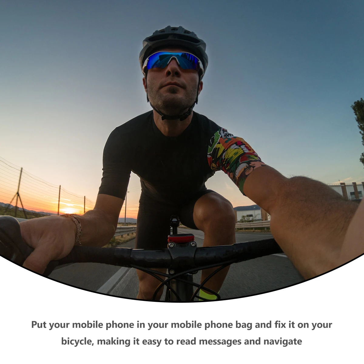 

Bike Phone Bag Waterproof Black Durable Front Pouch Hold Power Bank Convenient Cycling Phone Mount Mobile Bag for Bike