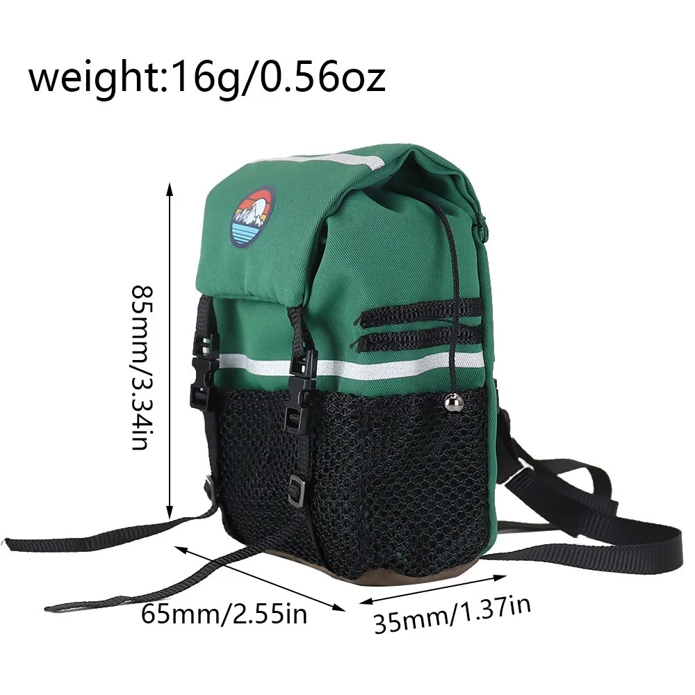 Simulation Backpack Shovel Storage Bag Luggage Bag Handbag Decoration for 1/8 1/10 RC Crawler Car Axial SCX10 Trax/as TRX4 D90