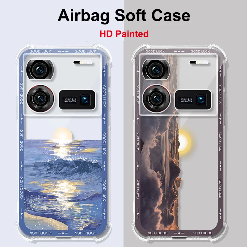 For Nubia Z60 Ultra Phone Case Z50Ultra Z50S Pro Transparent TPU Anti-fall Silicone Soft Protective Cover For Nubia Z30 Z40S Pro