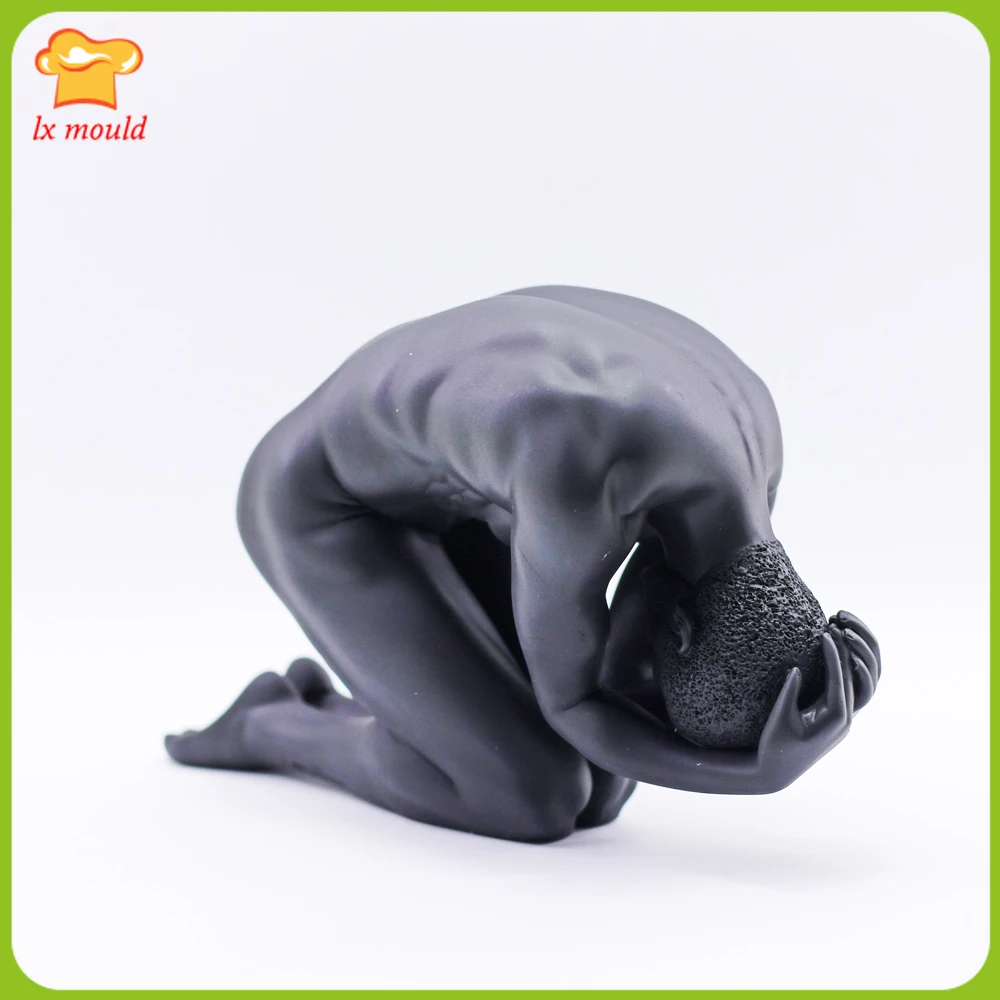 3D Men's Art Silicone Mold Body Male Torso for DIY Decorative Candle Soap Resin Casting Mould