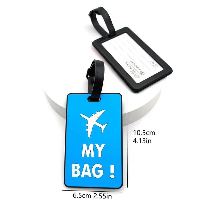 1pc PVC Weiche Gummi Gepäck Tag Kreative Koffer Mode Stil Silikon Tragbare Reise Halter Reise Zubehör Gepäck Tags – Detail 4
