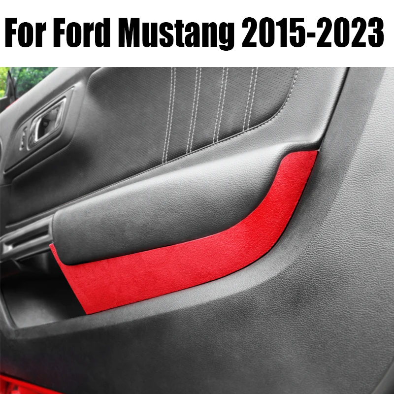 

Для Ford Mustang 2023 2022 2021 2020 2019 2018 2017 2016 2015, плюшевый материал, Защитная Наклейка на дверную панель