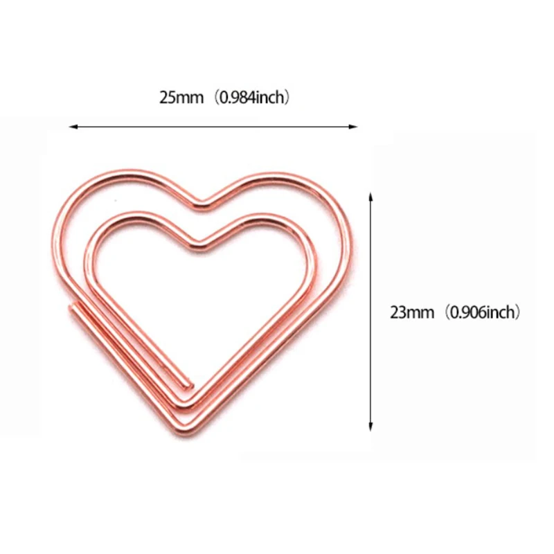 10 Stück Metall Büroklammern Herzen Mini Binder Clip Lesezeichen Buch Bindung Notiz Dekor Briefpapier Schule Büro Bindung Lieferungen