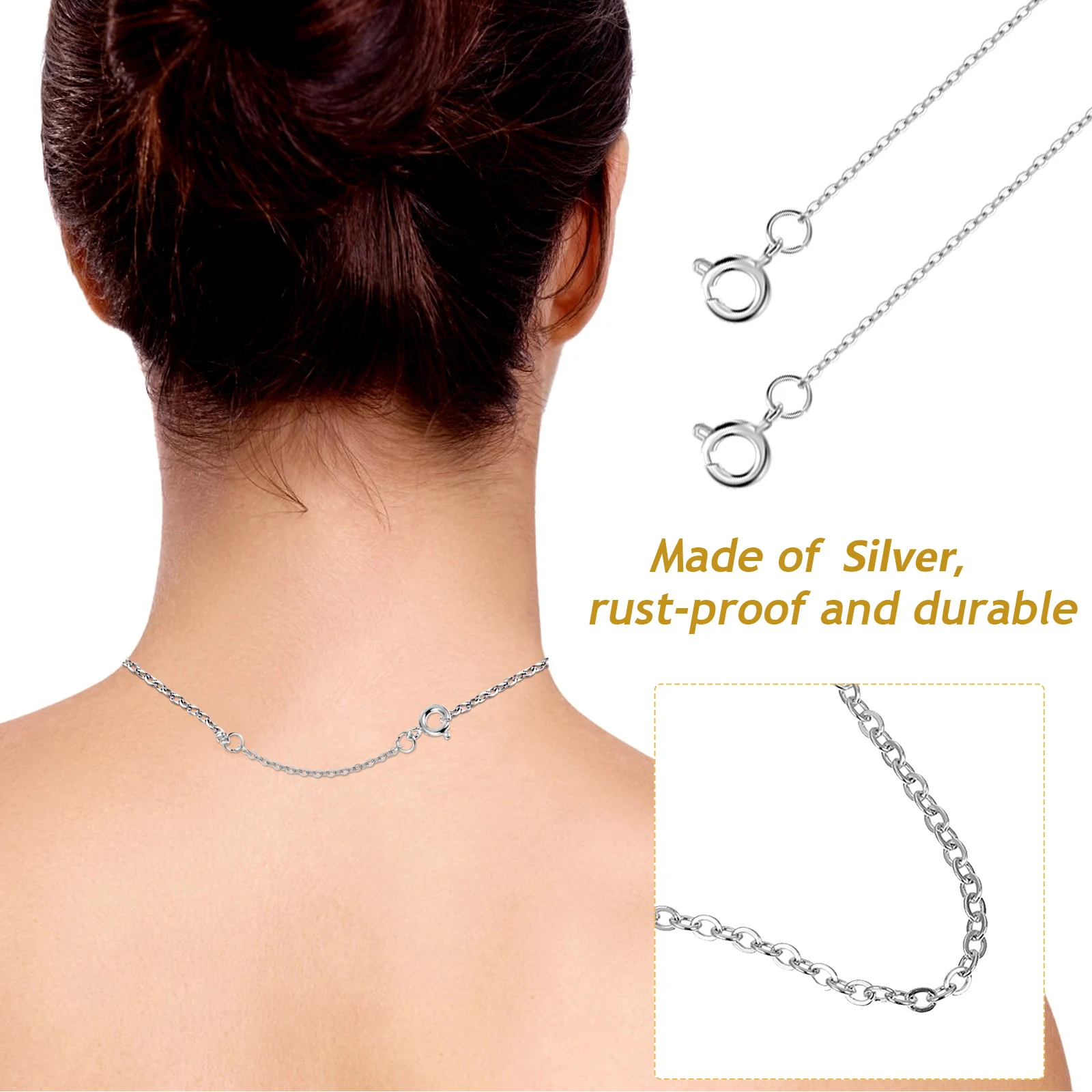 

6pcs Necklace Extension Chains Bracelet Extender 5 8 10cm Gold White Gold Jewelry Making Chain Premium Sturdy Durable for Women