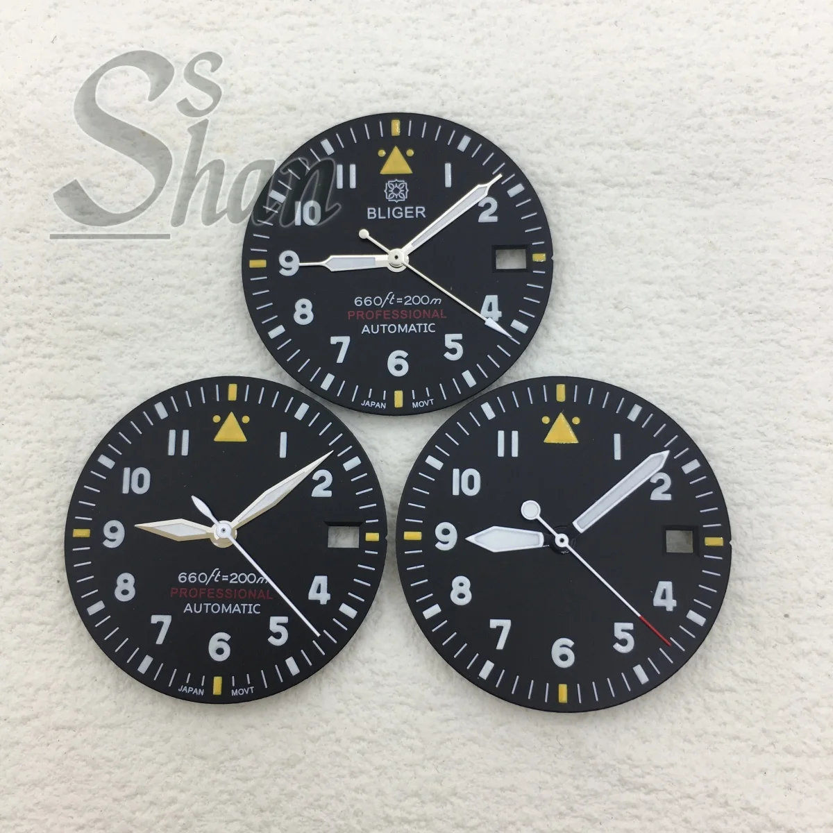 29mm 파일럿 블랙 화이트 블루 그린 다이얼과 핸즈 C3 야광은 NH35A 무브먼트의 부품을 교체하는 데 적합합니다.