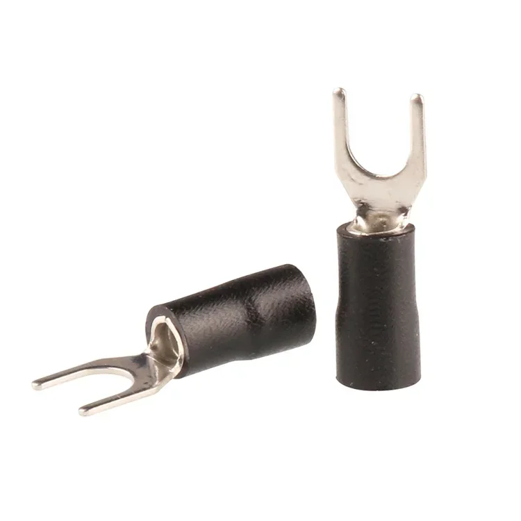 20pcs SV Type Wire Spring Terminal SV3.5 SV5.5 Fork U Y  PVC Insulate Ferrules Block Spade Cold Press Cable End Crimp Connector