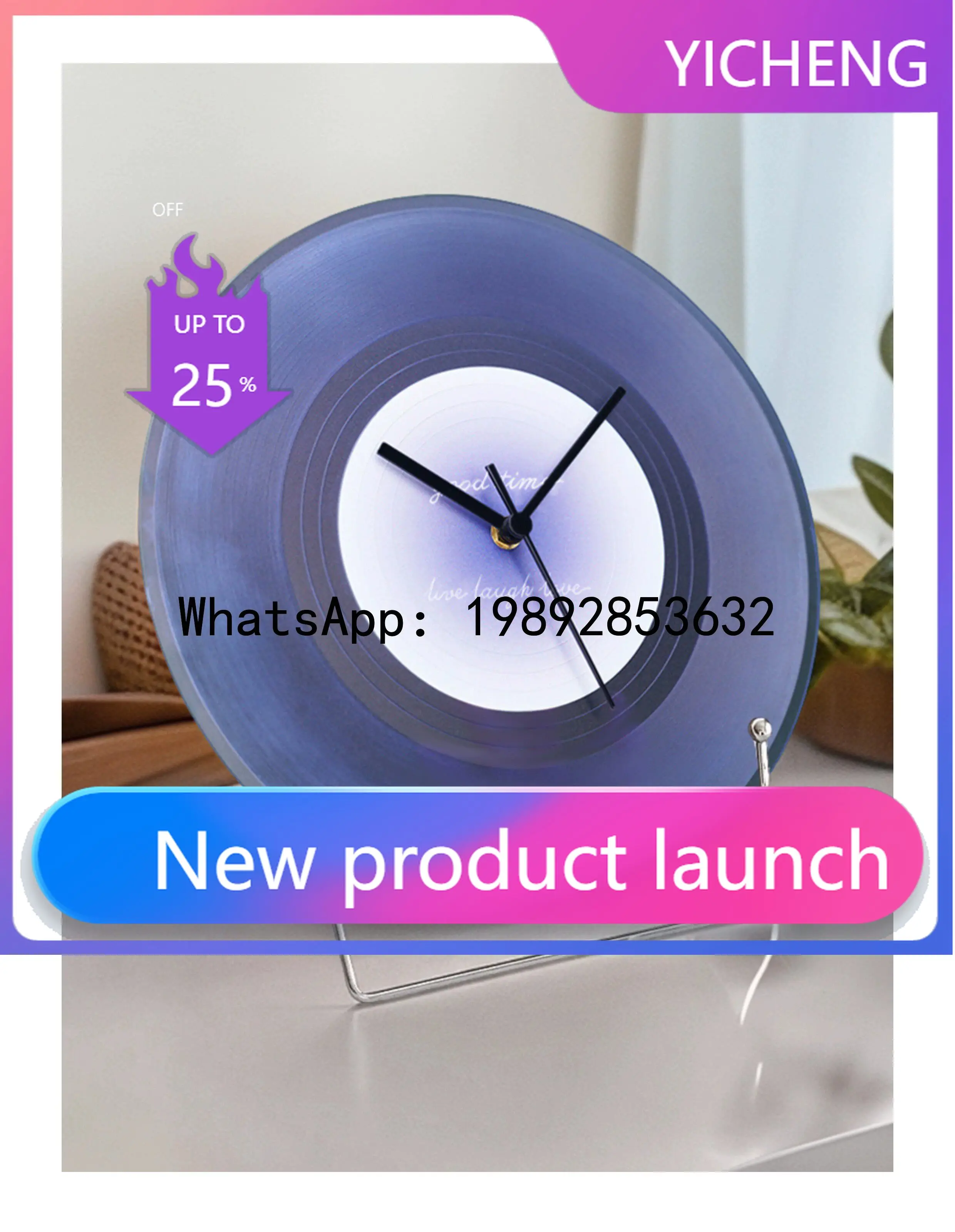 

Zb sunset vinyl record clock pendulum - vintage table clock diy bar cafe wall clock
