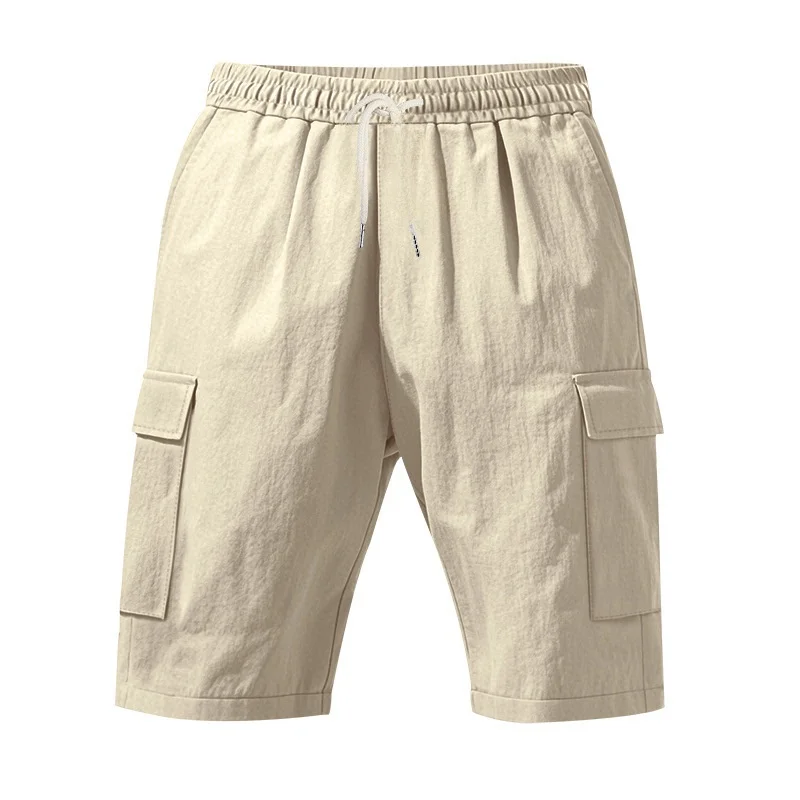 

New American Style Workwear Shorts Casual Versatile Multi-Pocket Drawstring Breathable Comfortable Men's Shorts Loose Fit