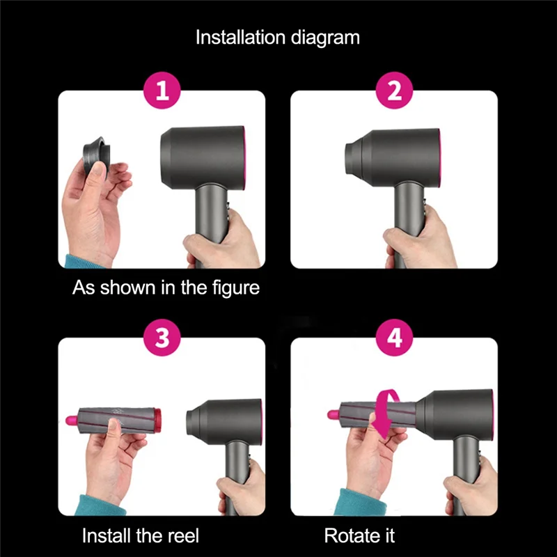 Adaptador de repuesto para rizador Airwrap para secador de pelo Dyson, se convierte en rizador de suministros para el hogar