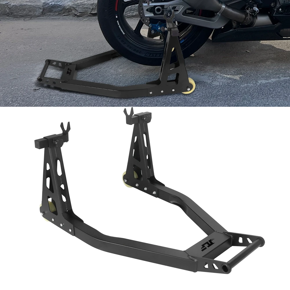 

Motorcycle Stand Lift 850lbs Front Rear Combo Stand Lift Front Wheel Dual-Fork Stand Rear