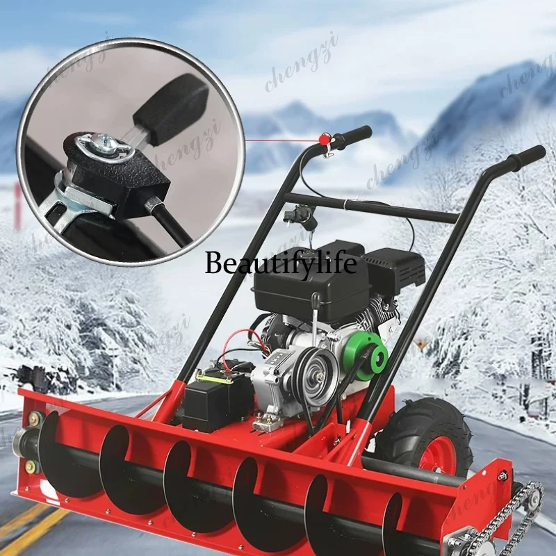 81 Hand push snow plow Spiral snow clearing community greenhouse household small winter snow removal machine
