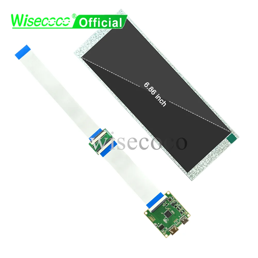 6.86インチ 1280x480 IPSバーディスプレイ 500nit高輝度 40ピンMIPI PC