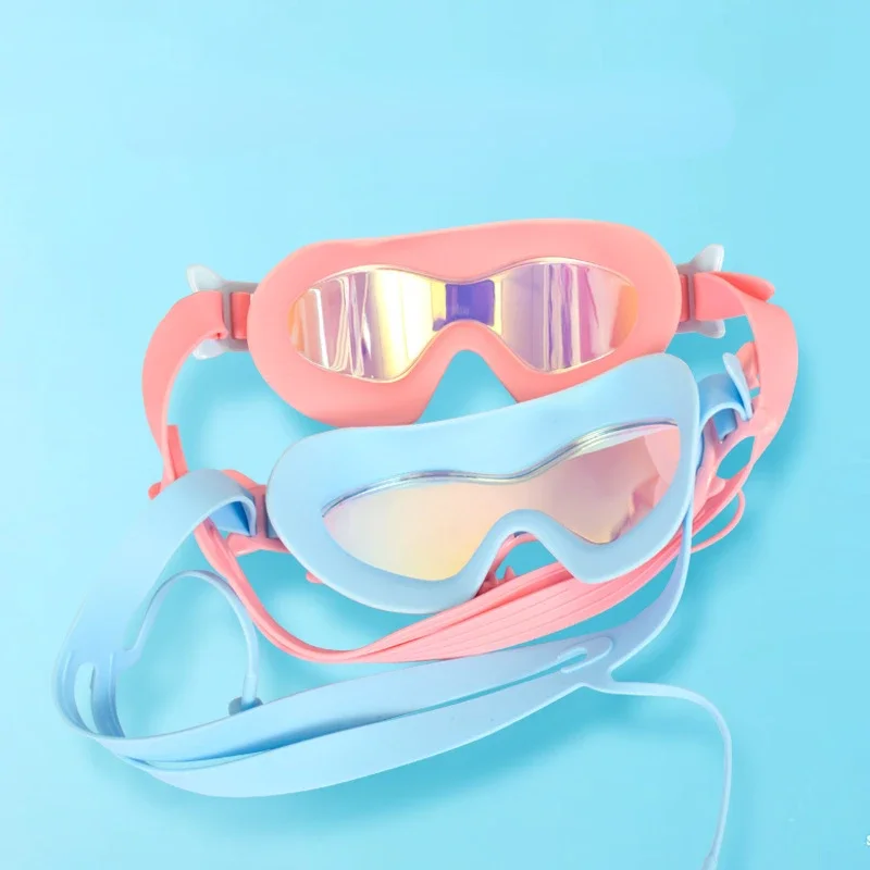 New children's macaron swimming goggles PC anti-fog swimming glasses waterproof goggles