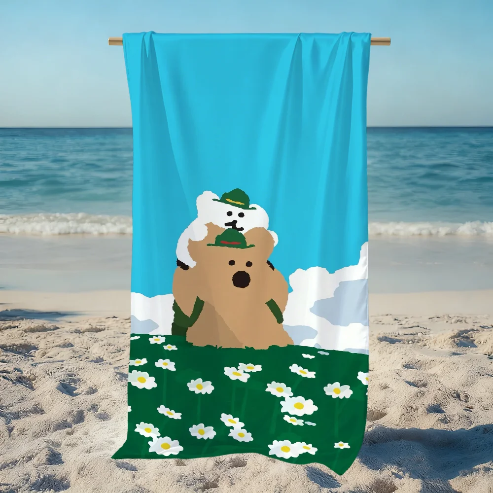 D-dinotaeng cute Towel Beach Quick Dry Soft Pool Towels Gift for Travel Gym Shower Camping sports