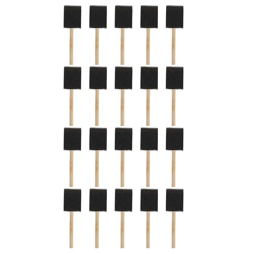 

50 Pcs Kids Graffiti Sponge Brush Sponge Brushes Children Tools 1 Inch Painting Graffiti Drawing Accessories
