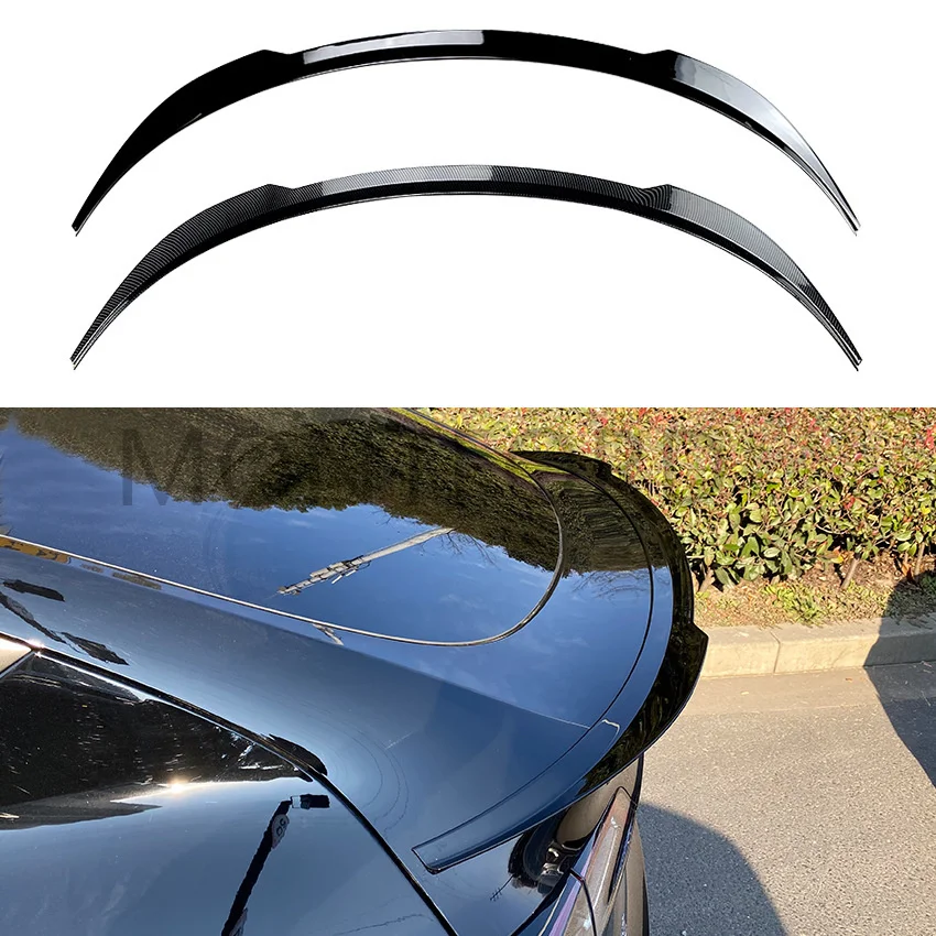 New 2022 Tesla model y model 3 spoiler performance carbon fiber Rear Trunk Lip Fake Carbon Fiber ABS Rear Wing Car Styling