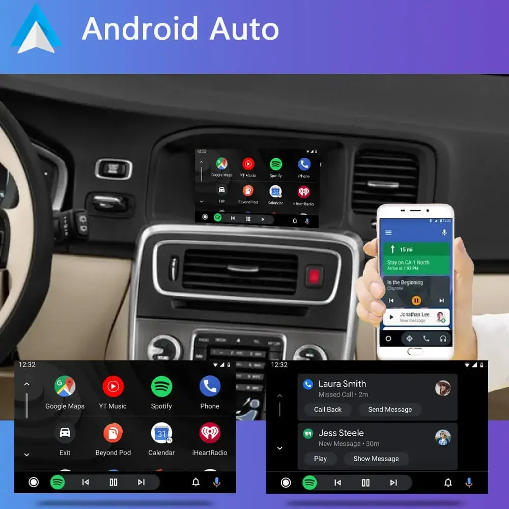 Bezprzewodowy moduł Carplay dla Volvo 2011+ z 7-calowym dla Volvo V40 V60 S60 XC60 2015+ OEM Android Auto Mirror-Link