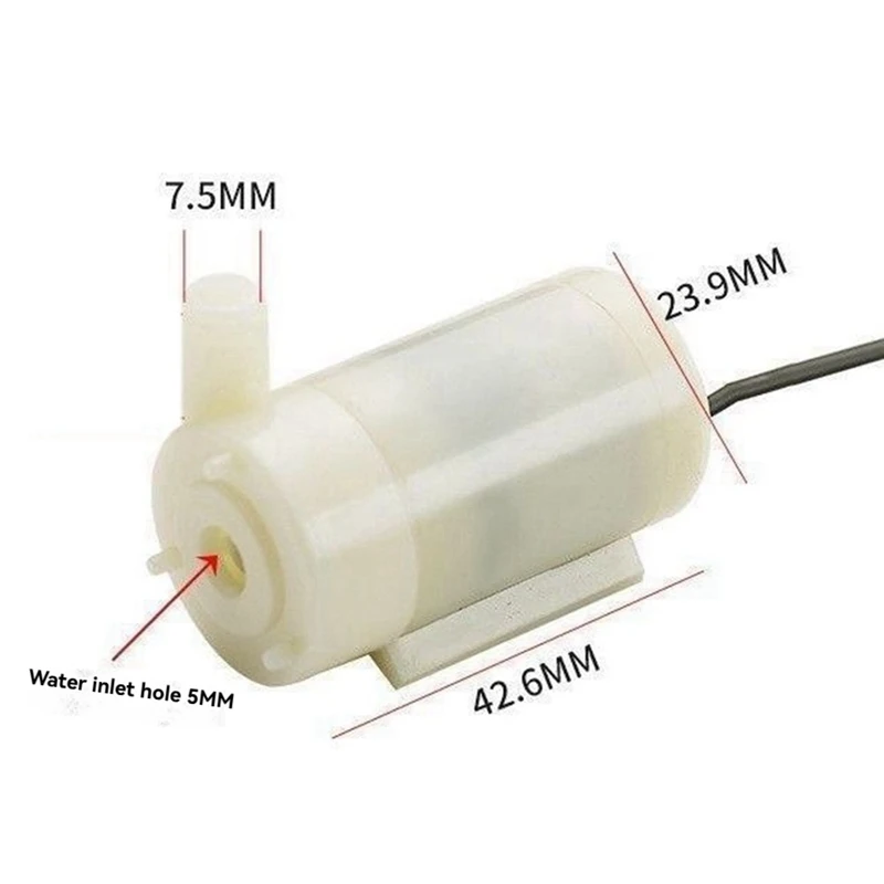 AS94-8Pcs Mini pompa sommergibile silenziosa bianca per DC3V 5V per raffreddamento ad acqua del computer alimentata tramite USB
