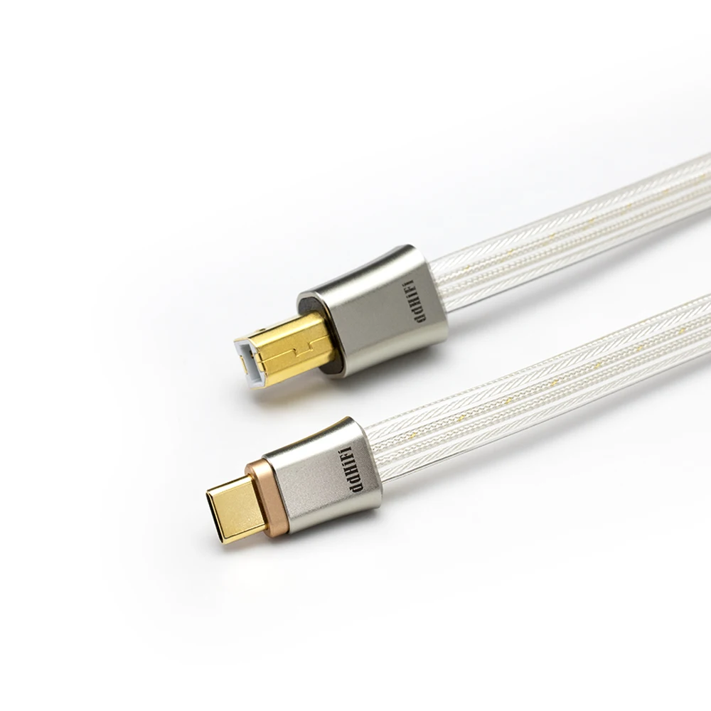 DD ddHiFi TC19BC (Comet) Flagship Pure Silver USB-B to USB-C OTG Digital Signal Cable, Four-Wire Parallel Design, 95cm