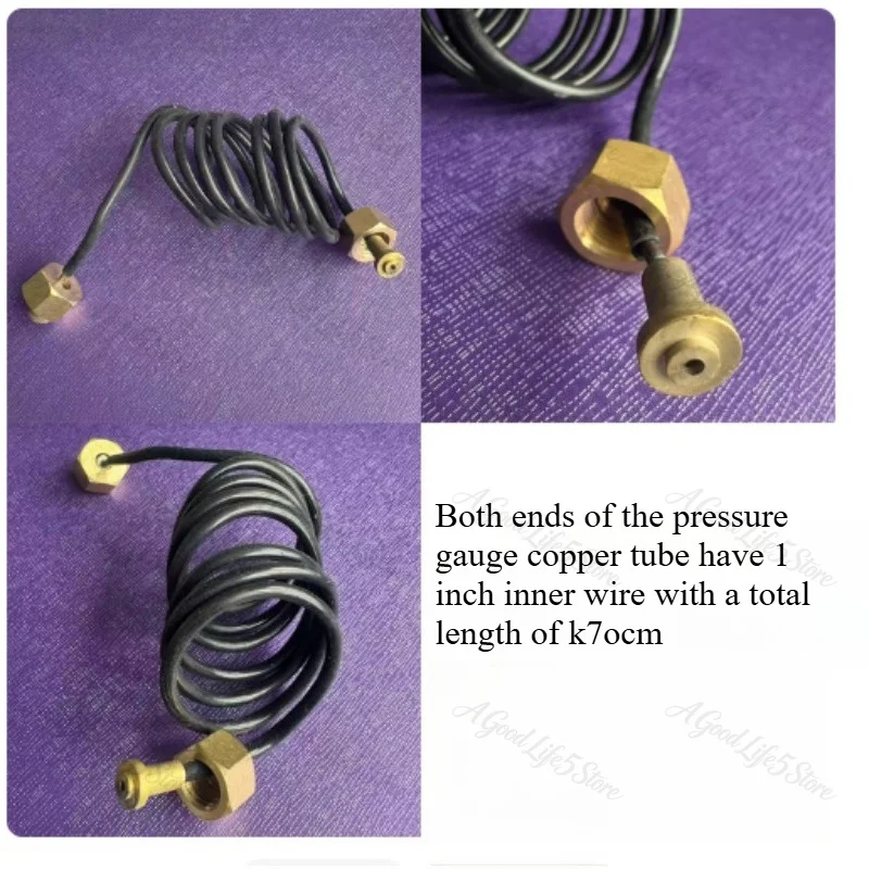 For Italian Coffee Machine Extraction Pressure Gauge, Steam , Connecting Copper Tube, Capillary Tube, 1 Minute Inner Wire