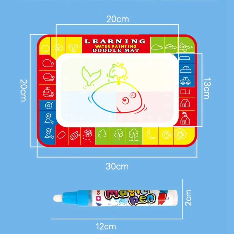 Baby speelgoed kleuren water tekening mat schilderij schrijfmat doodle met magische pen educatief speelgoed kinderen tapijt cadeau