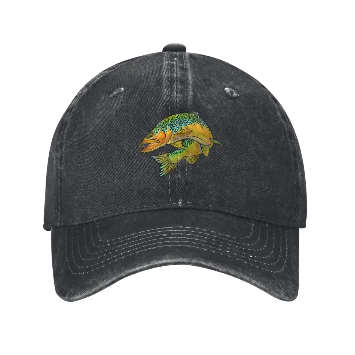 

Digital Brown Trout Baseball Cap Wild Ball Hat party Hat Trucker Cap Woman Hats Men's