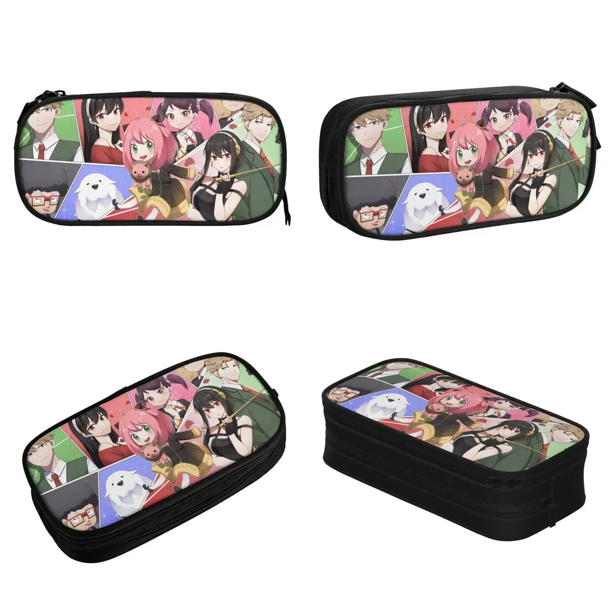 Kawaii Manga Spy X Family Pencil Case Anime Pen Holder Bag Girls Boys Large Storage School Supplies astuccio cosmetico