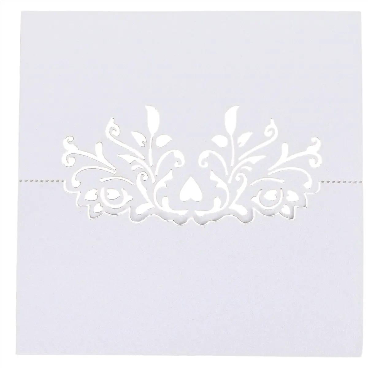 KSOL 60pcs Lace Wedding Table Name Place Cards Personalised Reception Decoration with White Lace Pattern Cardstock for Wedding F