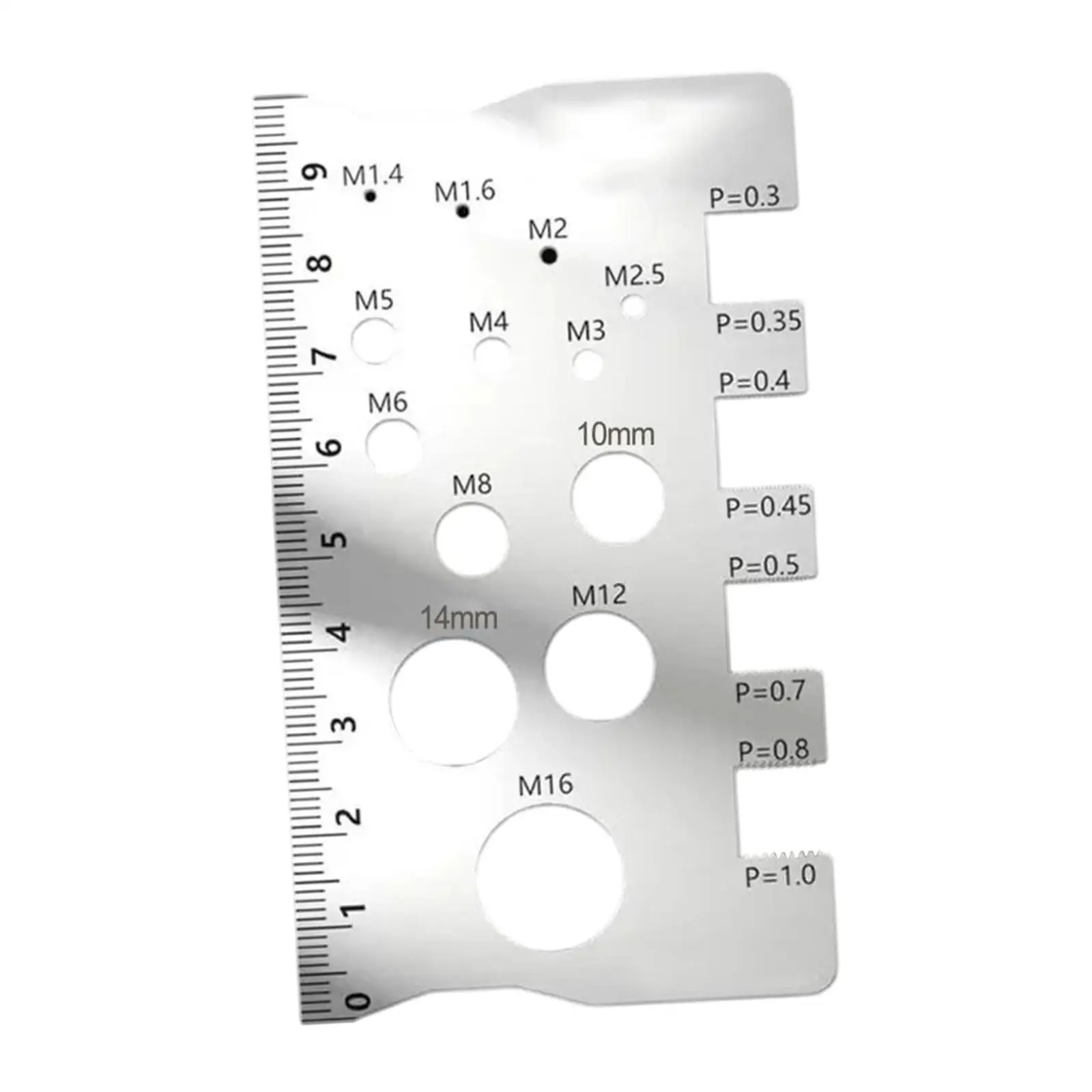 Nut and Bolt Thread Checker Screw Identifier Gauge Board Sizing Tool Screw Size Chart Auto Repairers Stainless Steel Portable