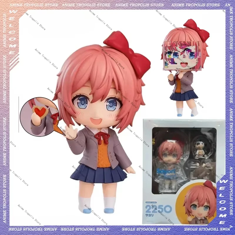 Anime GSC Nendoroid Doki Doki Literature Club Sayori Action Figure Sayori Clay Figurine Statue Model Custom Toy Collection Gift