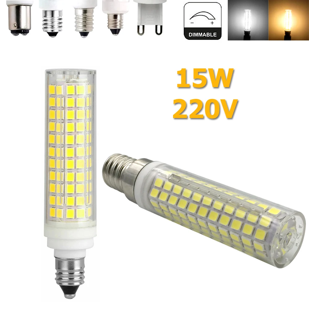 

Лампочка Led с регулируемым освещением E12 220v керамика Ba15d кукурузное тепло белый E14 лампа E11 15w 230v G9 2835smd Гостиная
