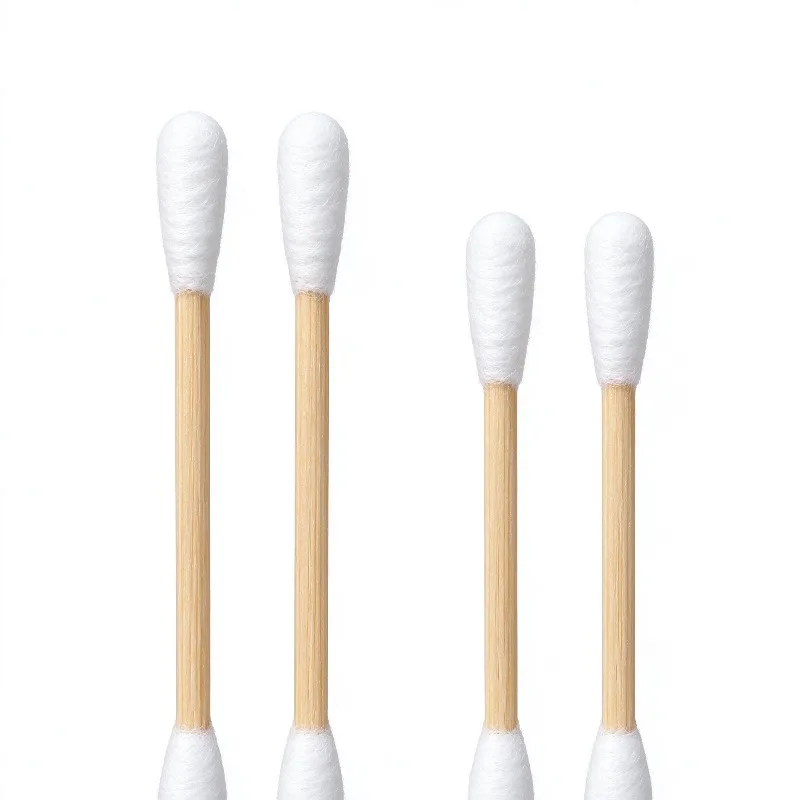 100/500PCS Double Headed Household Cotton Swabs Disposable Wooden Sticks Ear Canal Cleaning Tools Makeup Tools