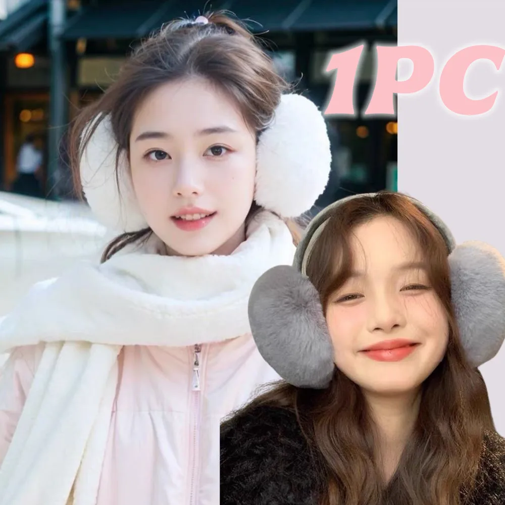 Solid Color Plush Ear Keep Warmer Winter Earmuffs Women Men Fashion Comfortable Outdoor Earflap Protection Ear-Muffs Ear Cover