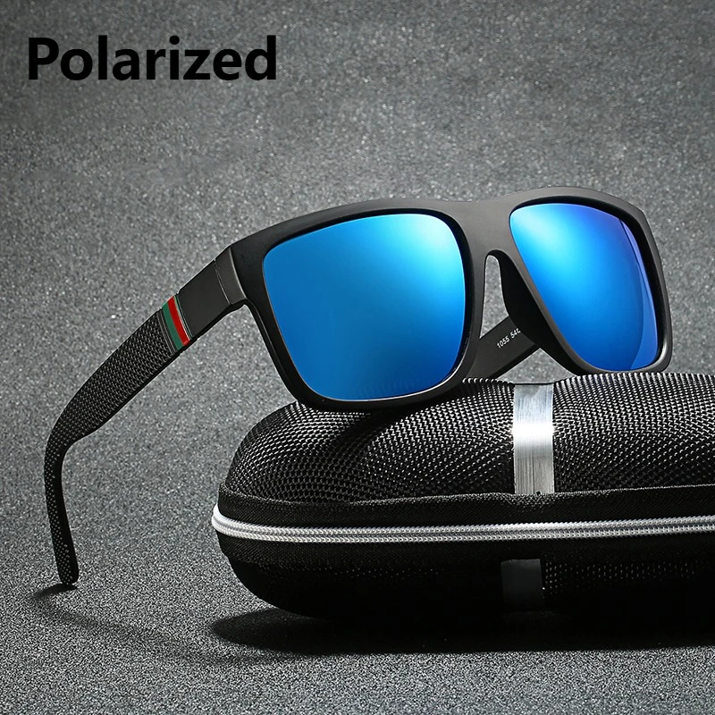 Übergroße Polarisierte Sportsonnenbrille UV400 für Herren, Angeln und Autofahren, Vintage Quadratische Sonnenbrille für Damen, Outdoor-Radsport-Eyewear