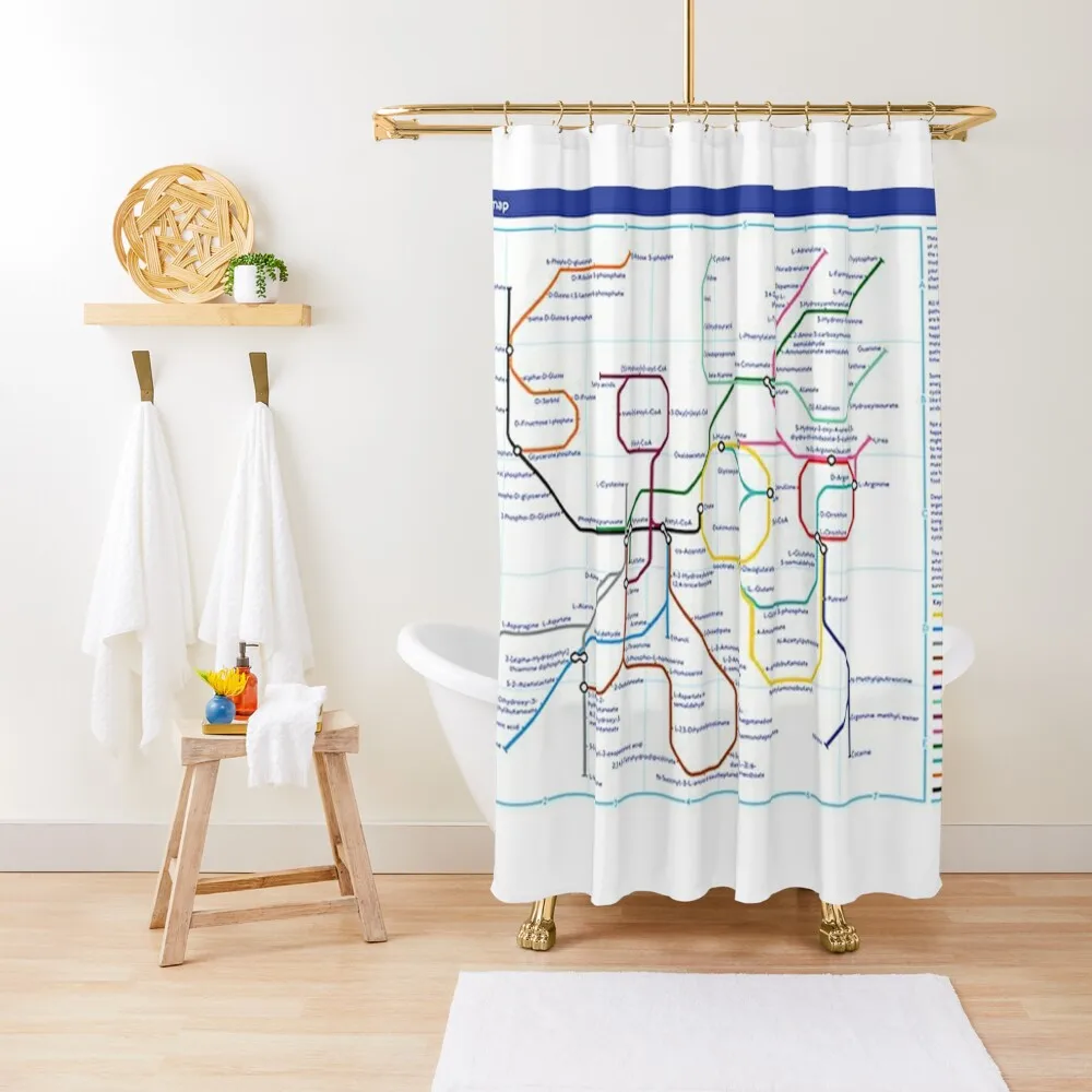 

Metabolism Tube Map Shower Curtain Bathroom Showers Funny Shower Modern Accessory Bathrooms Curtain