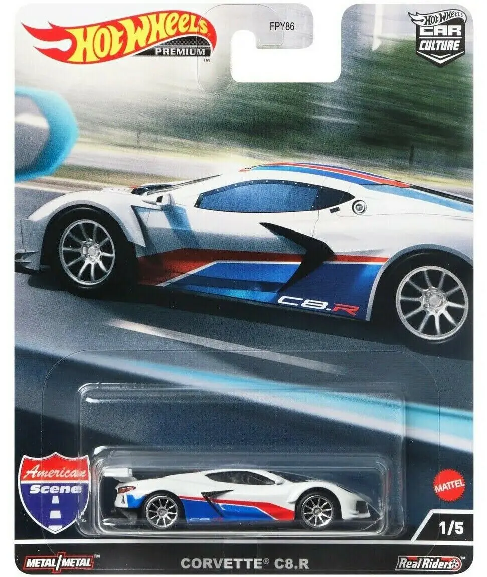 HOT WHEELS 1:64 Car Corvette C8.R 20 Dodge Charger Hellcat Tesla Roadster Ford Bronco R 69 Chevelle SS Culture American Scene