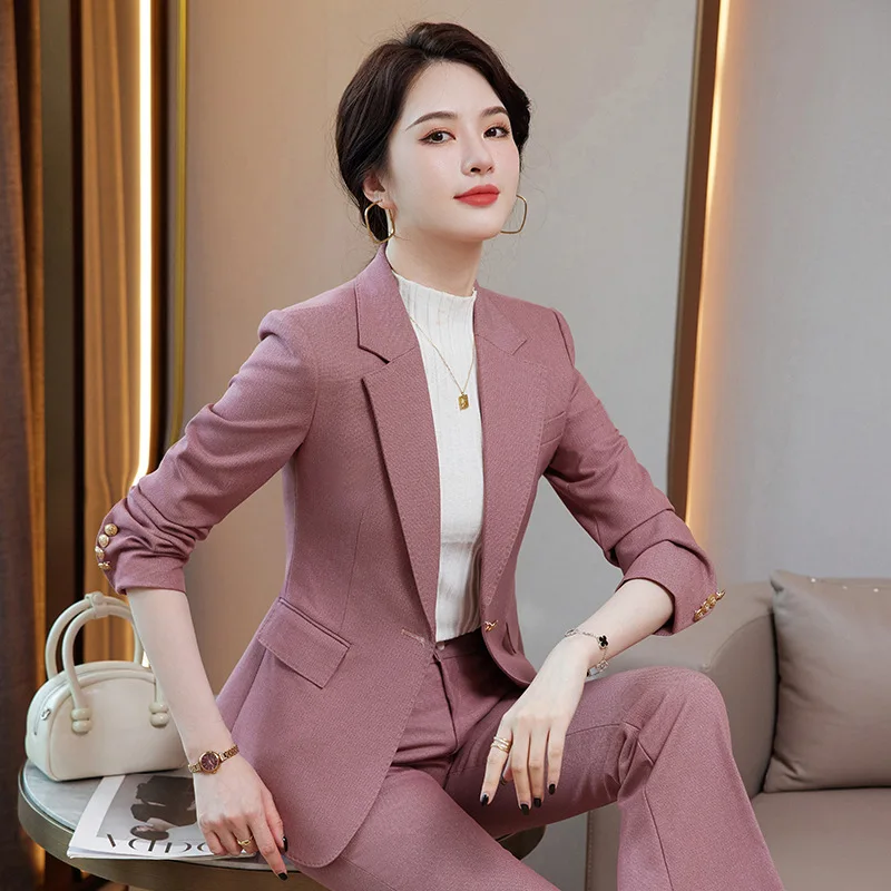 Casual Fashion Business Attire Suit 2023 Women's Autumn and Winter Sales Department Workwear Ol White Collar Office Wear Suit Ov