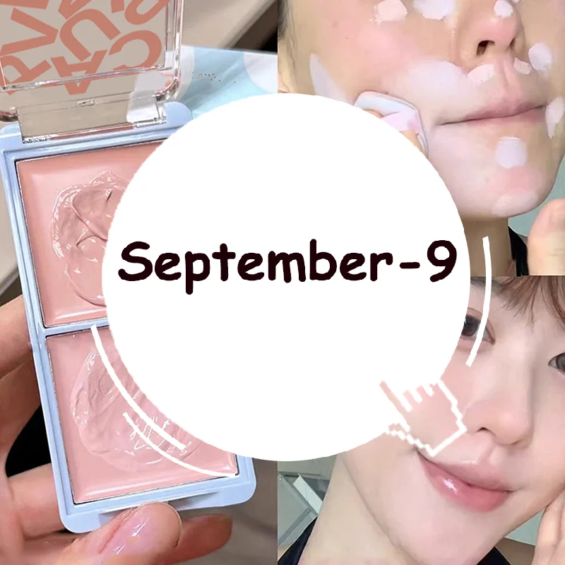 Cappuvini Tweekleurige Gezicht Verhelderende Crème Highlight Uitbreiding Facial Highlighter Palette Natuurlijke Blush Hydraterende Matte Rouge