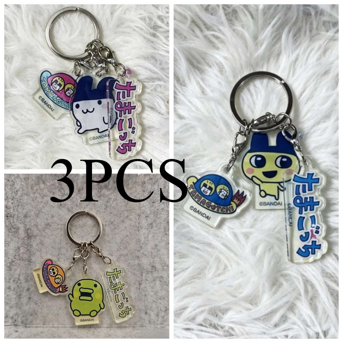Tamagotchi Mamiko Three-Consecutive Acrylic Keychain Cute Electronic Pet Series Bag Charm gift S