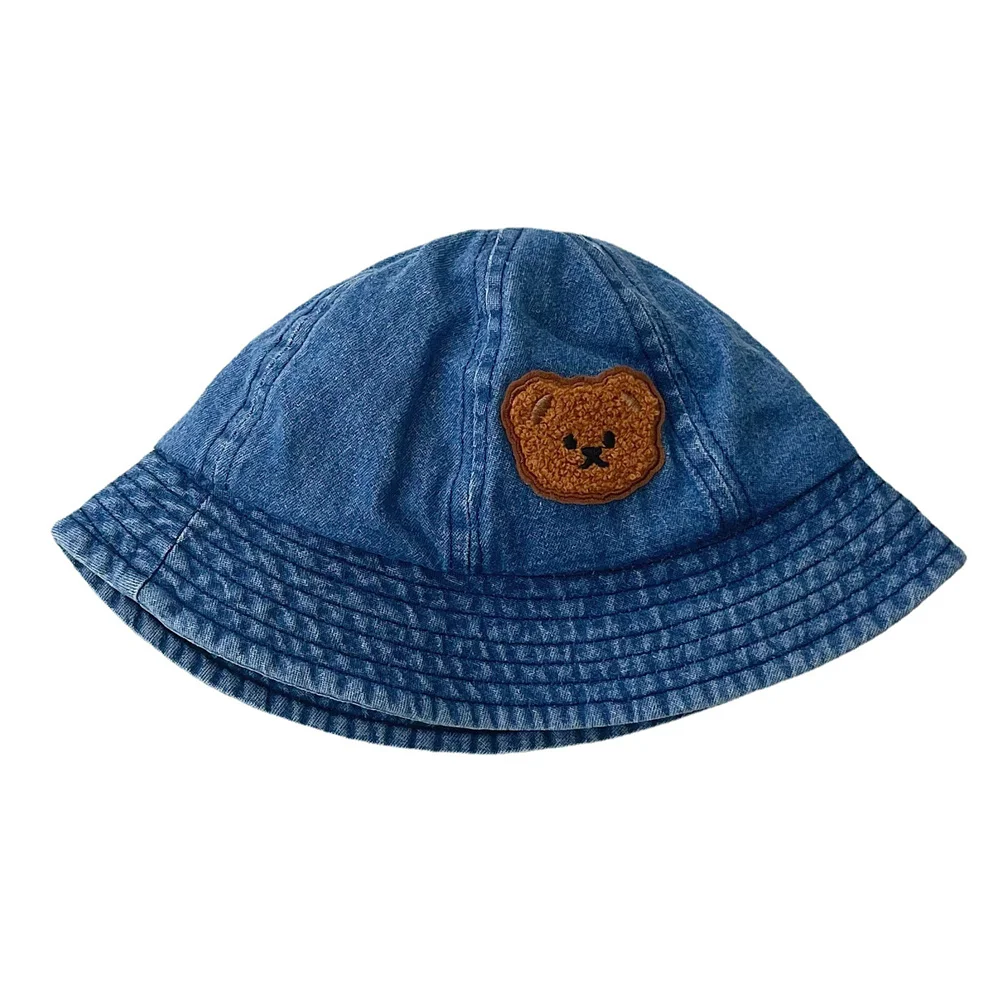 Chapeau de soleil petit ours pour garçons et filles, chapeaux de poisson personnalisés pour enfants, cadeau de fête préChristophe, nom personnalisé