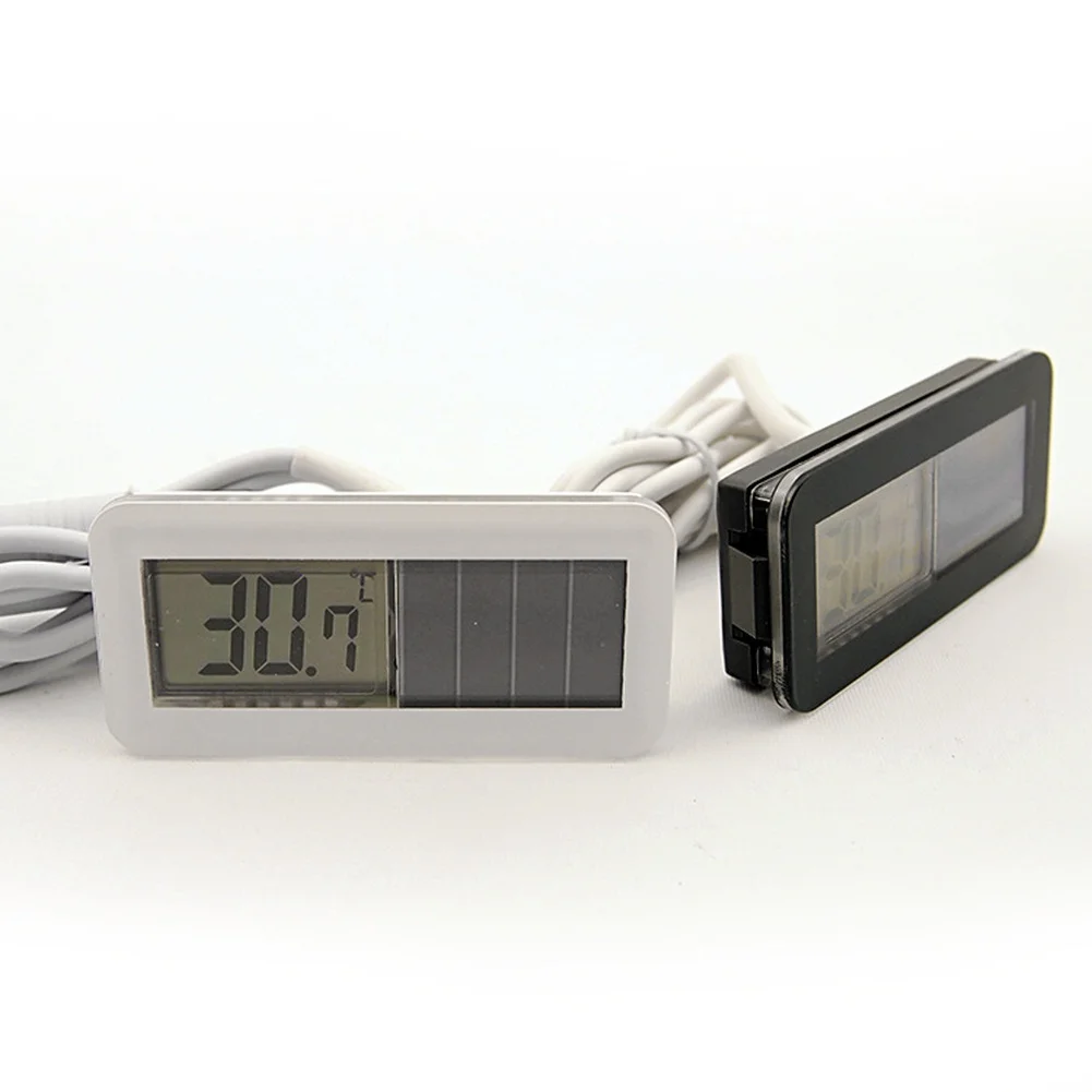 7*4*4CM Waterproof Solar Digital Thermometer With Probe For Refrigerator Aquarium -50 To 70C Mini= Temp Gauge
