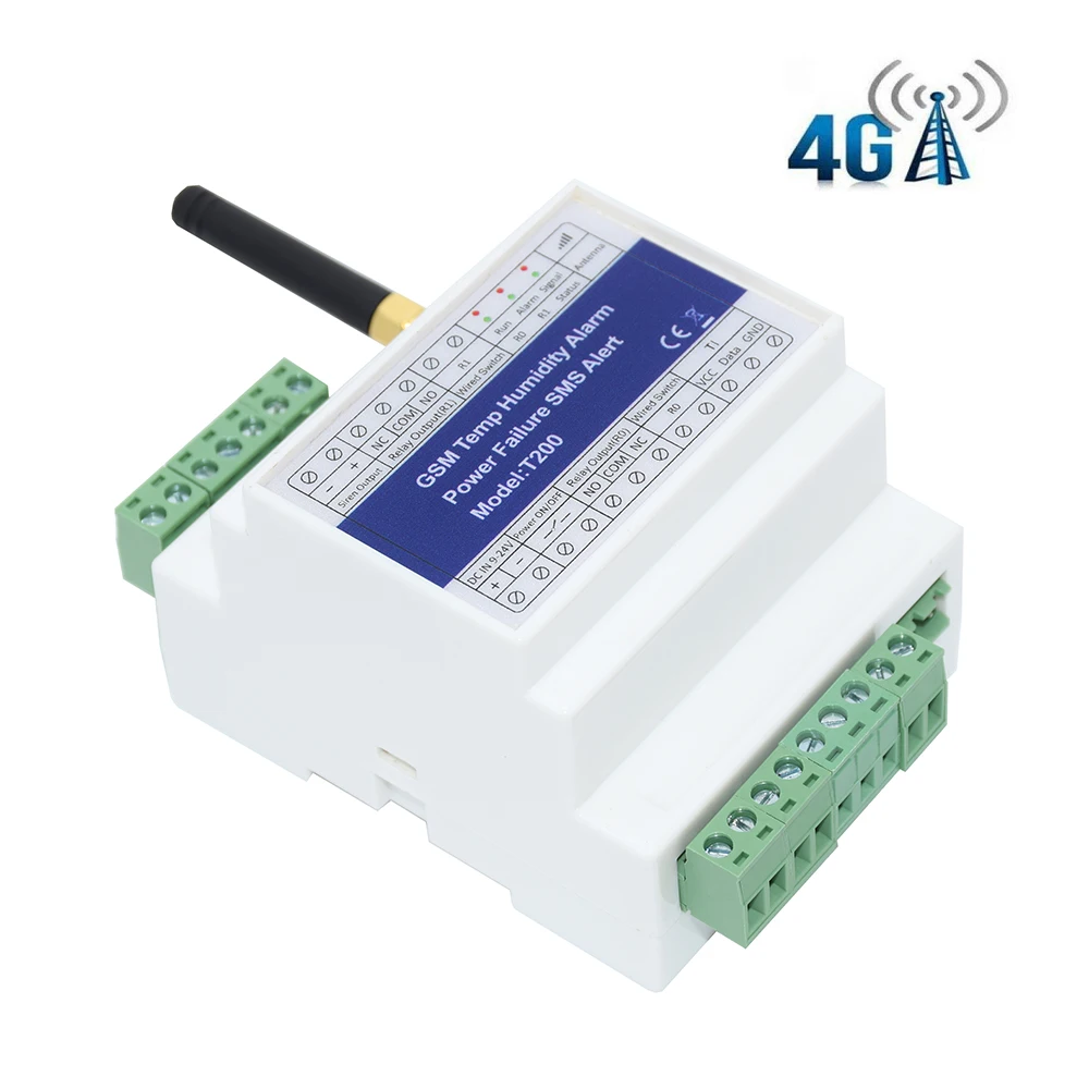 GSM 4G LTE Temperature Humidity Power Status Monitoring Relay T200 SMS Alarm for temperature control