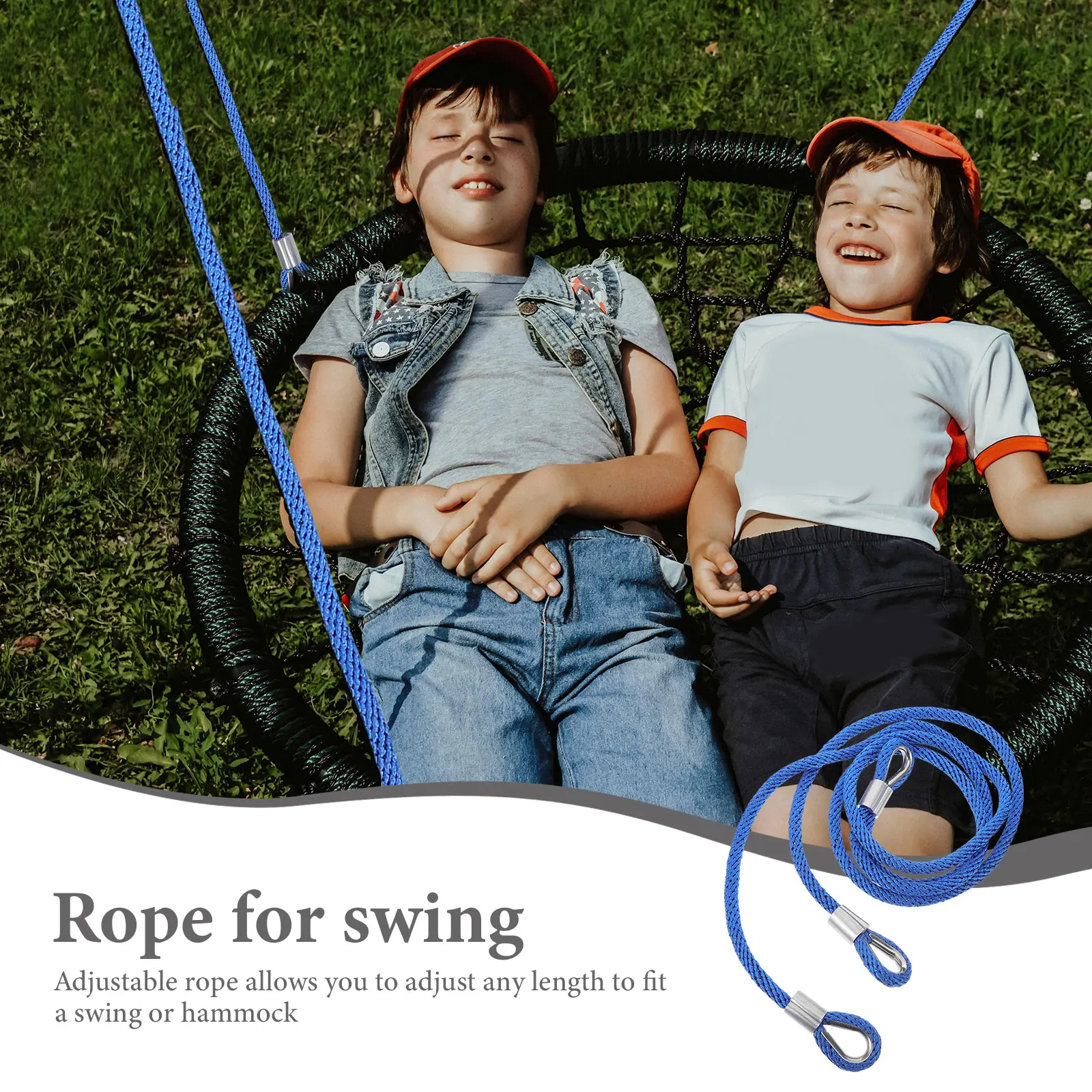 

Heavy Duty Swing Rope For Tree Swings Outdoor Durable Nylon Steel Wire Adjustable Hanging Strap Replacement Rope For