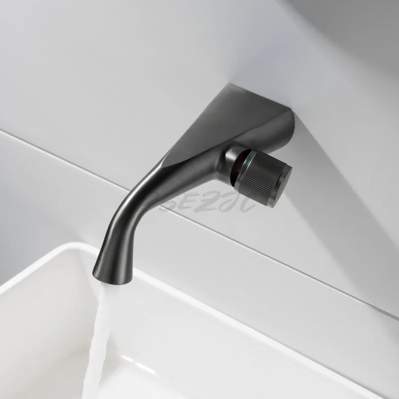 59 Precision Copper Concealed Embedded Wall Basin Faucet Basin Hot and Cold Wall Out Concealed Embedded Faucet