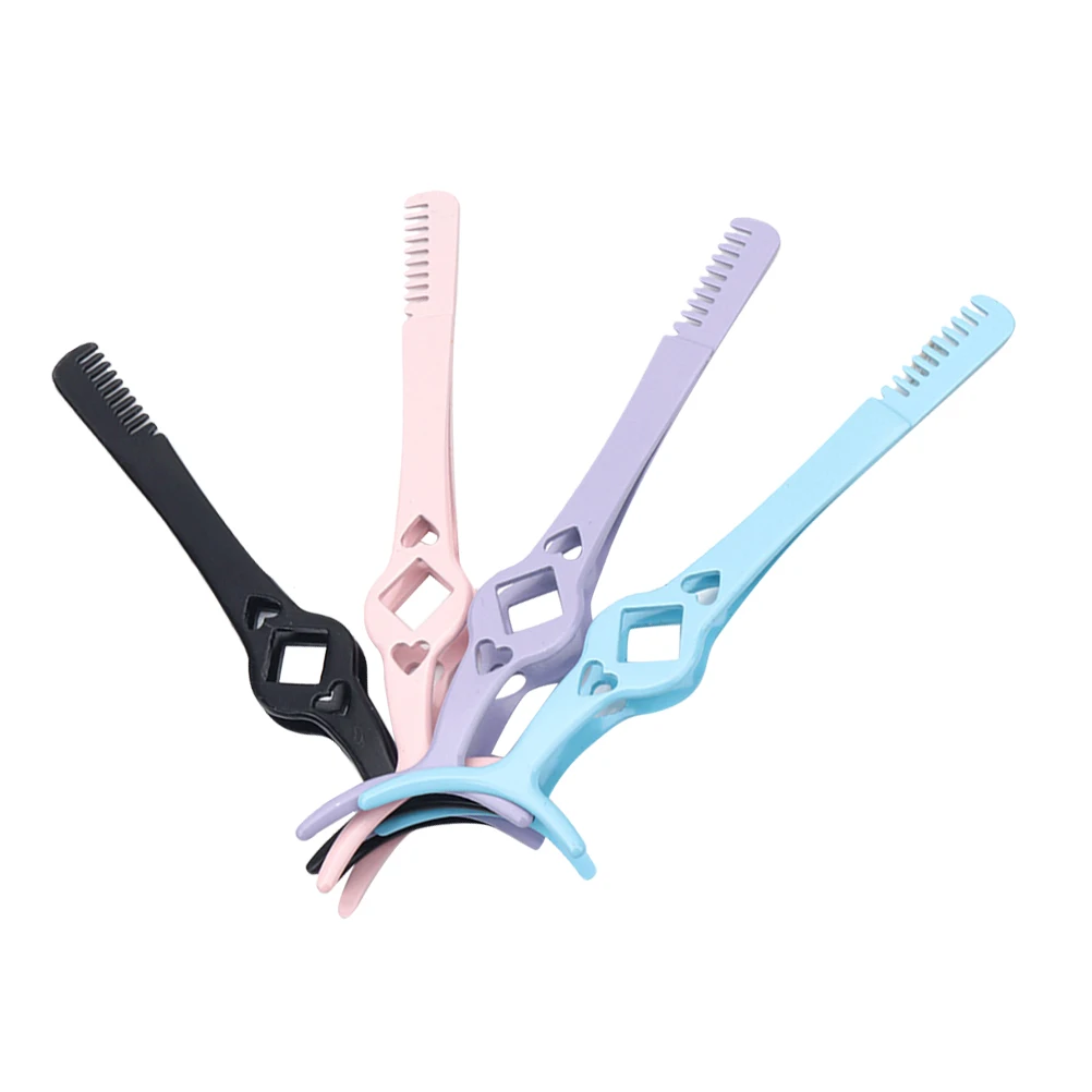 

4pcs Stainless Steel Eyelash Tweezers Lash Clamp With Comb Durable Precision Curling Tool For Women Professional Lash Extension