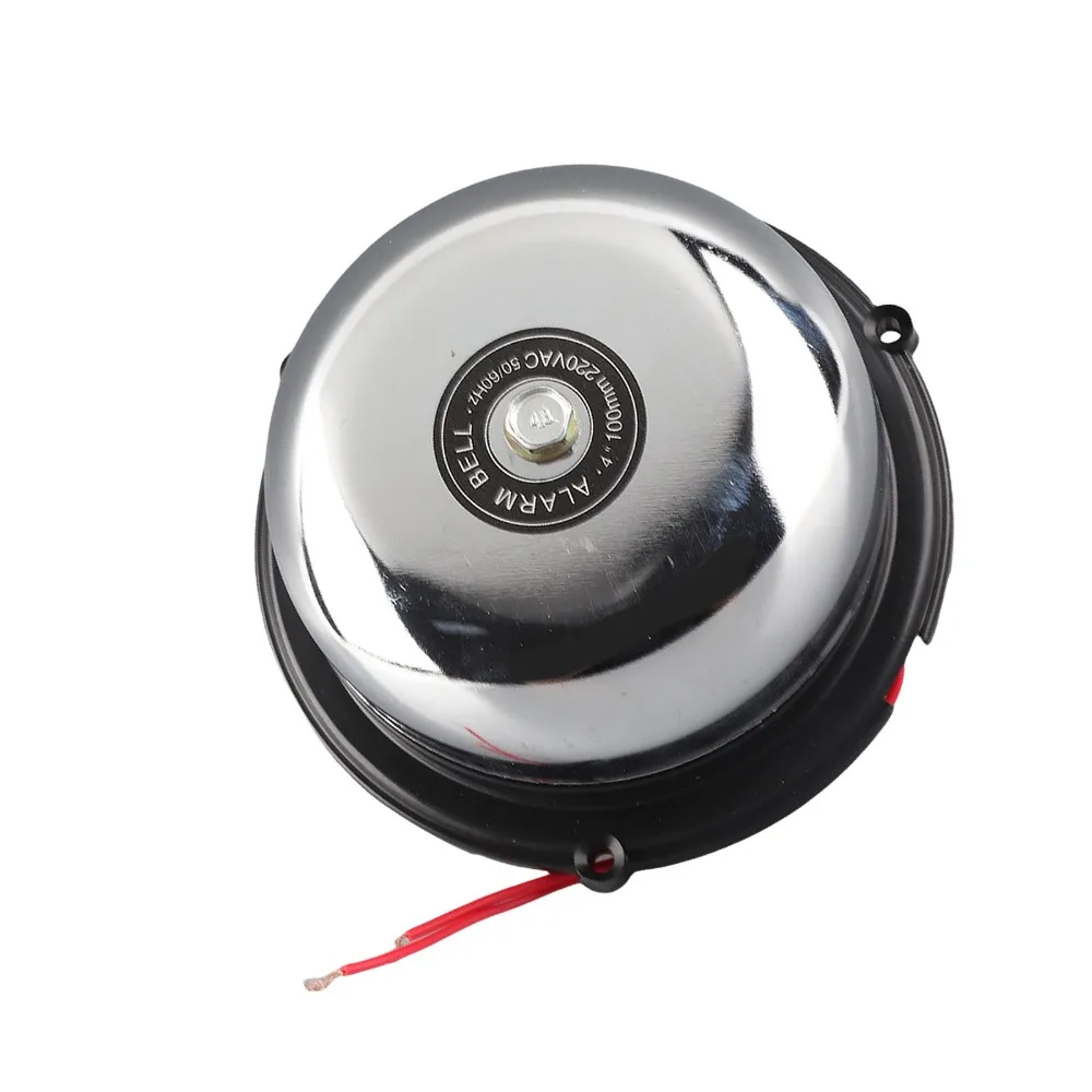 4 Inch Electric Bell Stainless Steel No Spark Signal Bell 100mm Diameter 220V 10W Electric Ring Door